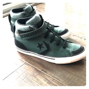 Kids Leather Converse hi top sneakers